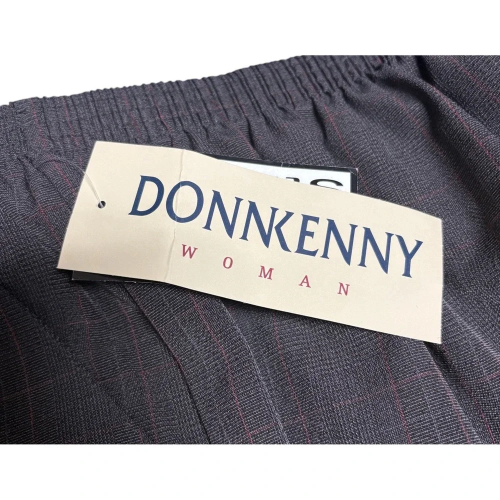 Vintage Donnkenny Woman Size 22W Black Red Plaid Dress Slacks Elastic NWT - Picture 12 of 14